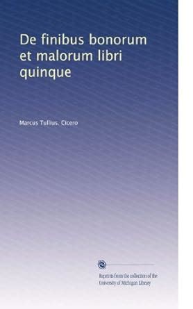 De finibus bonorum et malorum libri quinque: Volume 3 : Amazon.in: Books