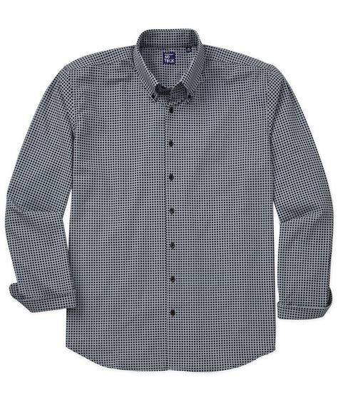 Men's Big & Tall No-Tuck Button Down Stretch Check Shirt | Westport Big ...