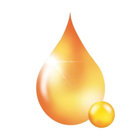 Goutte d'eau or jaune huile | Vecteur Premium