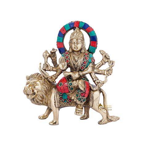 Buy StatueStudio Durga Ma Murti Sherawali Mata Statue Ambe Maa Idol ...