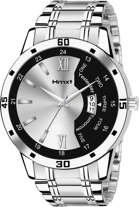 Buy Hmt Jhalak Semi Skeleton Black Dial Mechanical Hand Winding 17 ...
