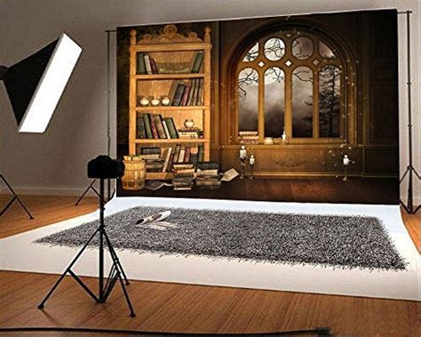 Buy Laeacco 7x5FT European Retro Bookshelf Photography Backdrop Library ...