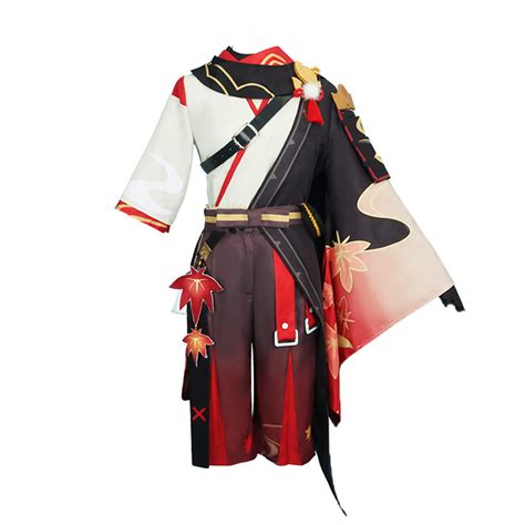 Awwwcos Genshin Impact Kaedehara Kazuha Cosplay Costume Mens Game Suit ...