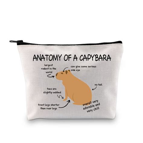 Xyanfacapybara Makeup Bag Capybara Fan Gift Capybara Owner Cosmetic Bag ...