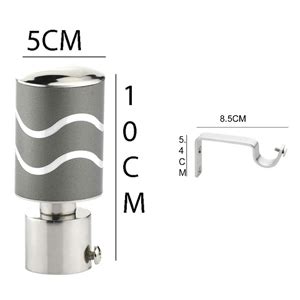 Buy GLOXY Stainless Steel Brackets Parda Holder with Support 1 Inch ...