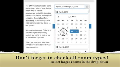 DVC Availability and Pricing Calendar: Overview - YouTube