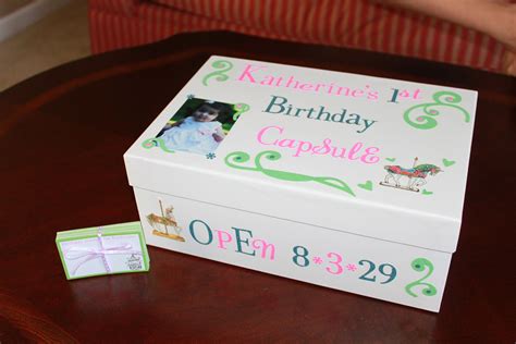 time capsule box | Time capsule birthday, Birthday box, First birthdays