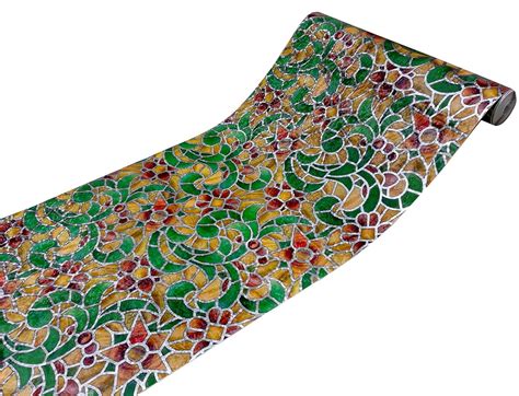 Jiniy Reims Green Yellow Leadlight DIY/privacy window film/Stained ...