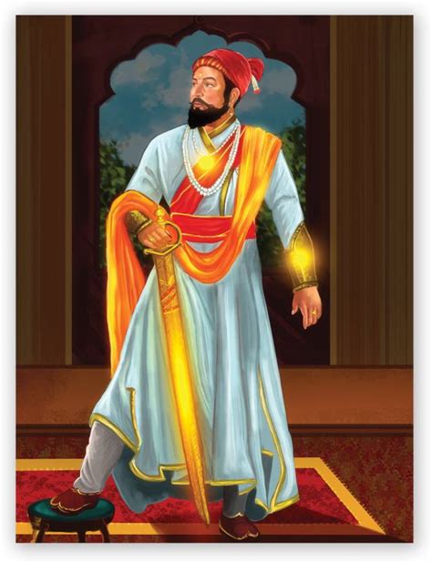 Chhatrapati Shivaji Maharaj With Sword Hindu God Photo Poster Size “24 ...