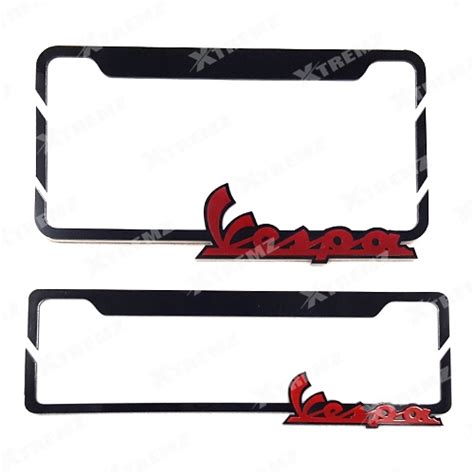 Vespa Front & Rear Number Plate Set - Red | Xtremz