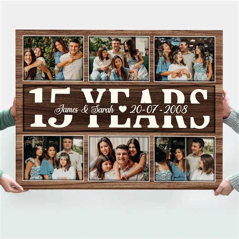 Personalized 15 Year Anniversary Gift, 15th Anniversary Canvas Print ...