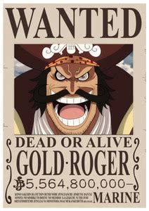 Gold Roger Wanted Anime Poster | One Piece Anime Poster | One Piece ...