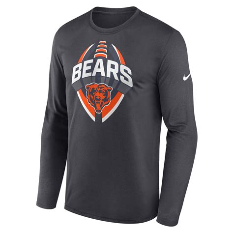 Fan Gear Grey Chicago Bears Tops and T-Shirts. Nike.com