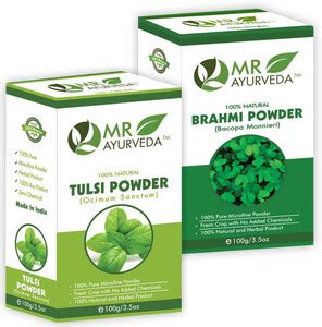 MR Ayurveda Tulsi Powder and Brahmi Powder - Combo Pack - Price in ...