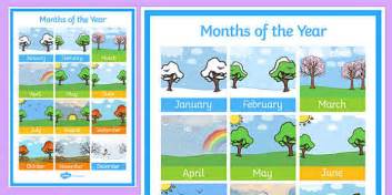Months of the Year Display Poster - Classroom Resource - Twinkl