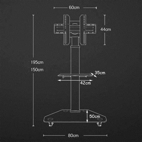 Buy LIYUHOUZUONC TV Wall Mount Mobile TV Display Stand for 30/49/55/65 ...