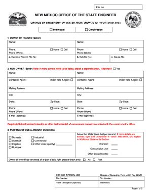 Nm Office Of The State Engineer Form Wr 02 - Fill and Sign Printable ...