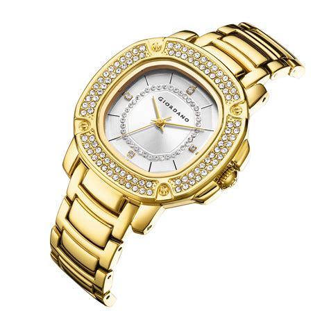 Giordano Analog dress Watch for Women with square dial , Crystal ...