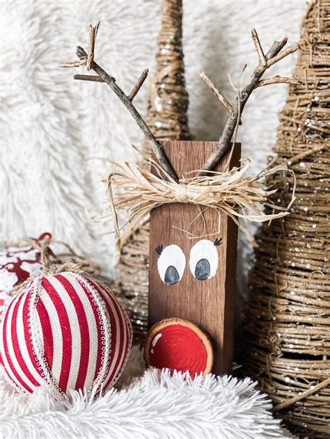 Diy wood block reindeer – Artofit