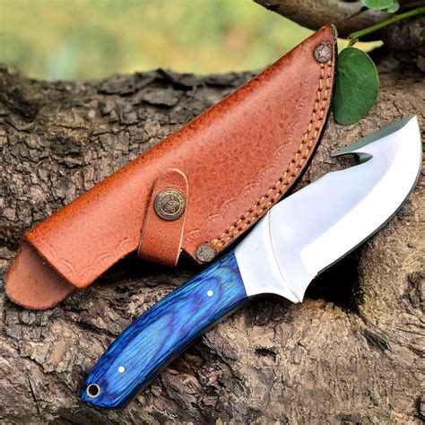 Handmade Hunting Gut Hook knife - 8" Tactical Survival Hunting Skinning ...