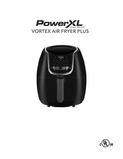 User manual PowerXL Vortex Air Fryer Plus HF-1096LCD-P (English - 20 pages)