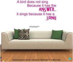 DeStudio 120 cm A Bird Dosn'T Sing Wall Decal Self Adhesive Sticker ...