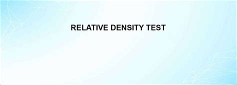 Image result for Relative Density Testing