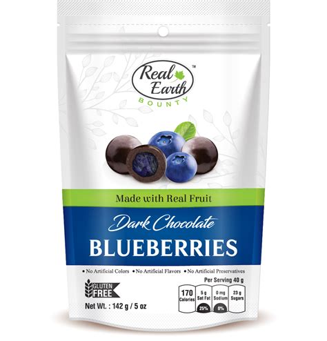 DARK CHOCOLATE BLUEBERRIES Weight: 3oz, 5oz, and 7oz – Real Earth Bounty