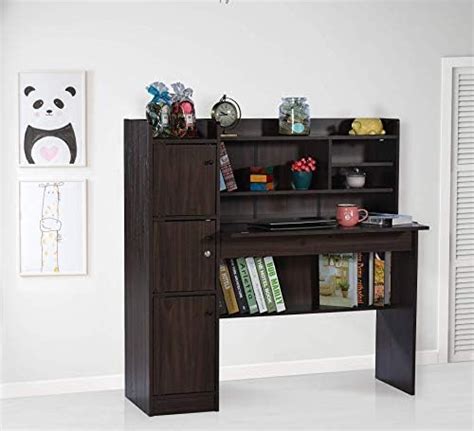 DeckUp Versa Engineered Wood Study Table and Office Desk (Dark Wenge ...