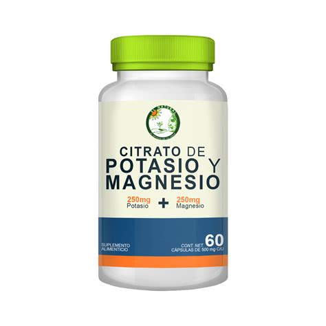Citrato de Potasio y Citrato de Magnesio 60 Cápsulas El Natural - Tienda Online El Natural