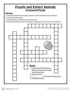Fossils and Extinct Animals Crossword Puzzle | Worksheet | Education ...