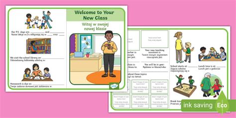 Welcome to Your New Class Booklet English/Polish Dual Language