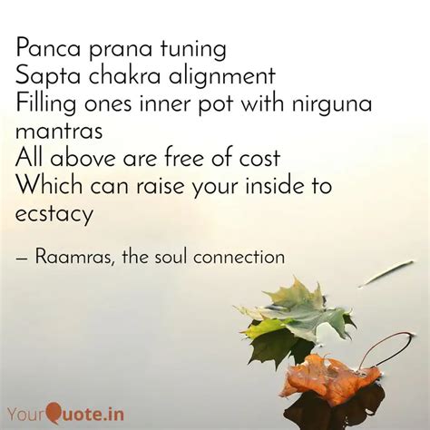 Panca prana tuning Sapta ... | Quotes & Writings by Radhakanta | YourQuote