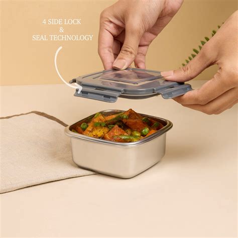 Eco Crunch Lunch Box With 3 Containers of 300 ml Each – Nayasa