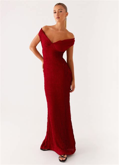 Chantelle Maxi Dress - Red – Peppermayo