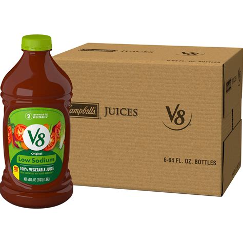 Mua V8 Low Sodium Original 100% Vegetable Juice, 64 fl oz Bottle (6 ...