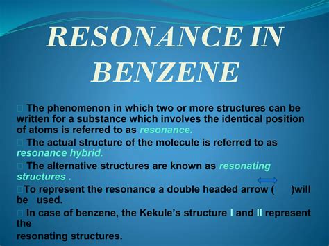Kekule structure and resonance in benzene | PPTX