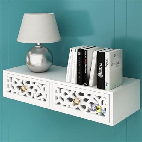 Device Bas with BROWN ART SHOPPEE Engineered Wood Floating Nightstand ...