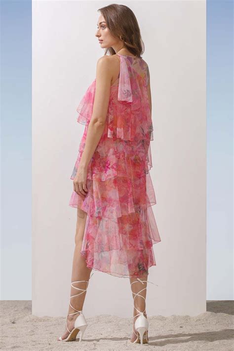 Buy Butterfly Net Tiered Dress for Women By Mandira Wirk Online