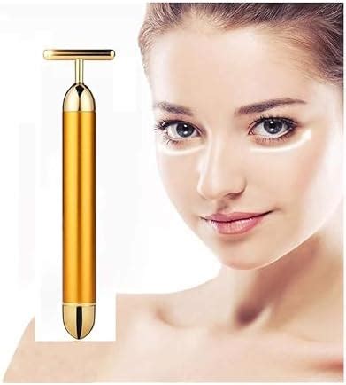 Anti Wrinkle 24k Gold Energy Electric Vibration Facial Massage V shape ...