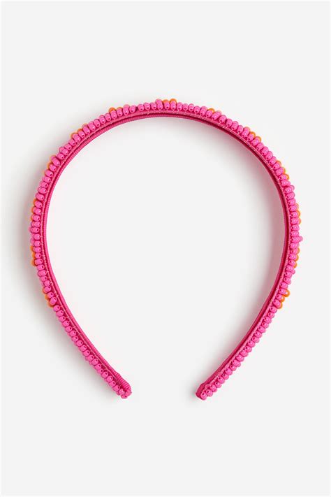 Beaded Alice band - Cerise/Flowers - Kids | H&M IN