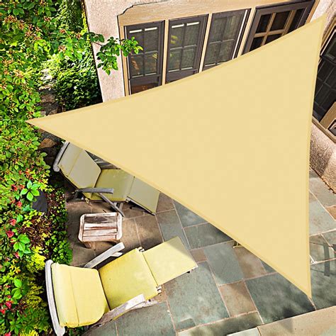Amazon.com : Triangle Sun Shade Sail 16' x16' x16' Patio Shade Sail UV ...