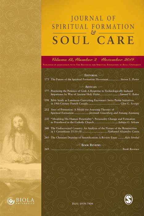 Journal of Spiritual Formation & Soul Care Magazine Subscriptions