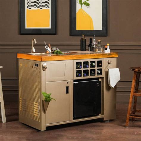 Buy Model Z Home Bar, Wooden Top Gold Lattice Online – The Bar Collective