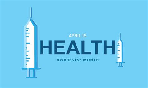 April is Health awareness month. Template for background, banner, card ...