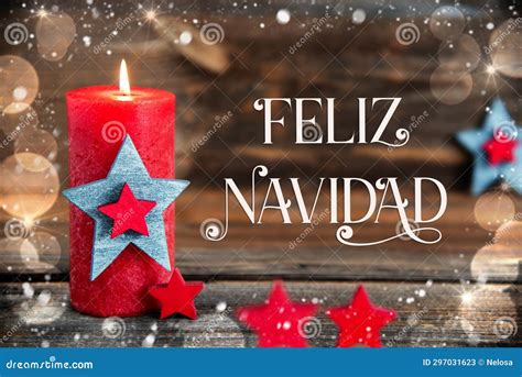 Text Feliz Navidad, Means Merry Christmas, Festive Christmas Background ...