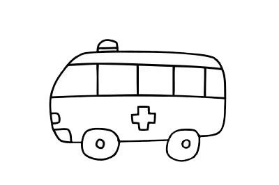 救护车简笔画怎么画简单又漂亮_物品简笔画_奔跑网