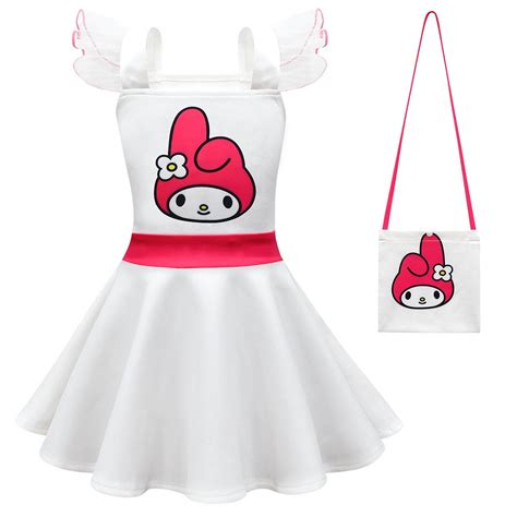 Sanrio Hello Kitty Kuromi My Melody Cinnamoroll Summer New Girls Dress ...