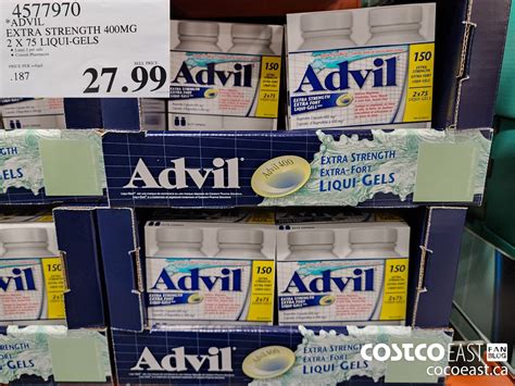 4577970 ADVIL EXTRA STRENGTH 400 MG 2 X 75 LIQUI GELS 27 99 - Costco East Fan Blog