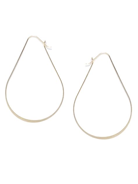Minimalist Oversized Oval Gold Plated Hoop Baali – Thingalicious